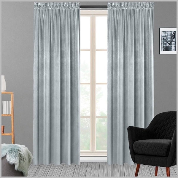 Ongrijpbaar oriëntatie eiland GF2.8 ( Kant en klaar 80% Verduisterend Gordijn van hoge kwaliteit Fluweel  – Zilver kleur Curtains – 135X250 cm – voor Gordijnen rail + heb ook optie  voor Gordijnen Buis- Prijs is