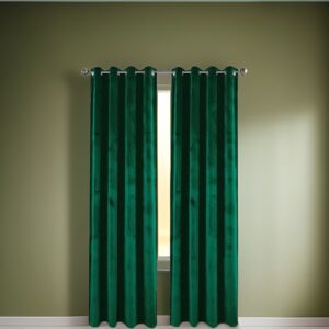 Expensive green velvet curtain