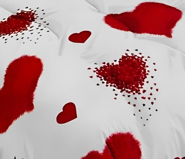 Liefdevol beddengoed in wit en rood – ideaal voor koppels