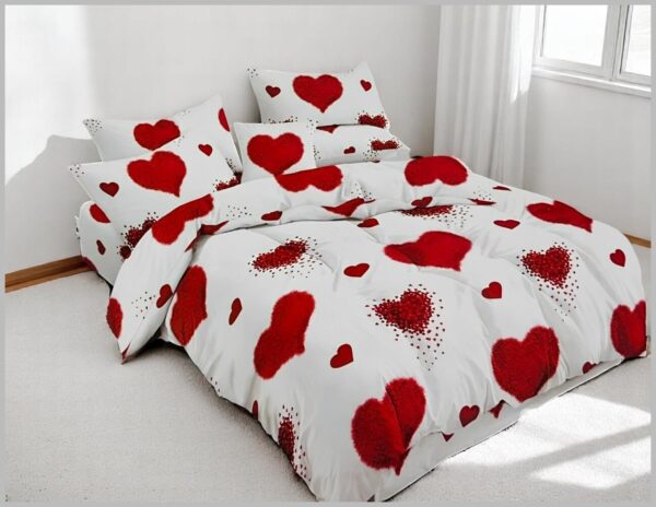 ❤️ Wit Dekbedovertrek met Rode Harten – 3-delige Set (200x220 cm) Breng een vleugje liefde en romantiek in je slaapkamer met dit stijlvolle dekbedovertrek van Glow Thuis. De witte achtergrond met speelse rode harten zorgt voor een warme, gezellige sfeer – perfect voor koppels of als cadeau. Inhoud van de set: 1 dekbedovertrek (200x220 cm) 2 bijpassende kussenslopen Productkenmerken: ✔ Luxe en zacht microvezel materiaal ✔ Ademend en comfortabel – geschikt voor elk seizoen ✔ Makkelijk te wassen op 40°C ✔ Duurzame kwaliteit voor dagelijks gebruik ✔ Modern en romantisch design Waarom kiezen voor Glow Thuis? Snelle verzending binnen Nederland Veilige online betaling Klantenservice in Nederlands, Engels en Pools Elke week nieuwe designs Laat je slaapkamer spreken met dit romantische hartjesontwerp. Bestel nu eenvoudig online via onze webshop!