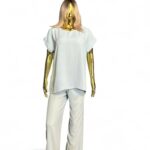 Lichtblauwe dames tweedelige set – comfortabele lounge outfit met top en broek van GlowThuis