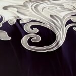 Glow Thuis barok dekbedovertrek donkerblauw zilver 200x220 cm voorkant
